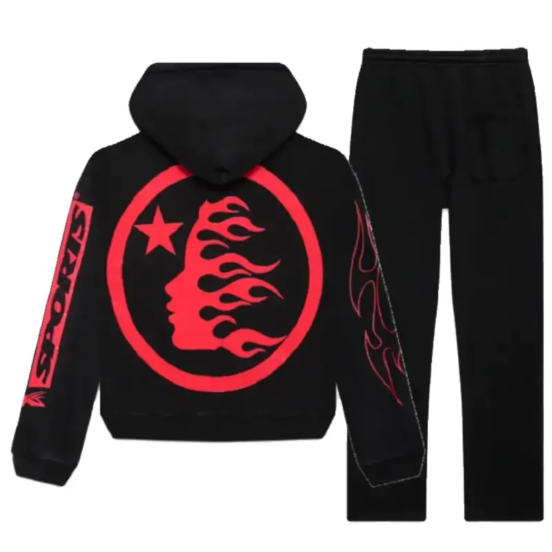 Hellstar Sports Future Flame Tracksuit Black